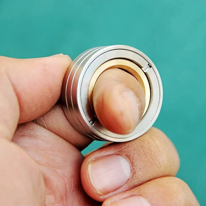 Anillo de párrafo maquinista de acero inoxidable, juguetes de descompresión giroscópica para la yema del dedo, tecnología antiestrés, Spinner de mano EDC, regalo Fidget