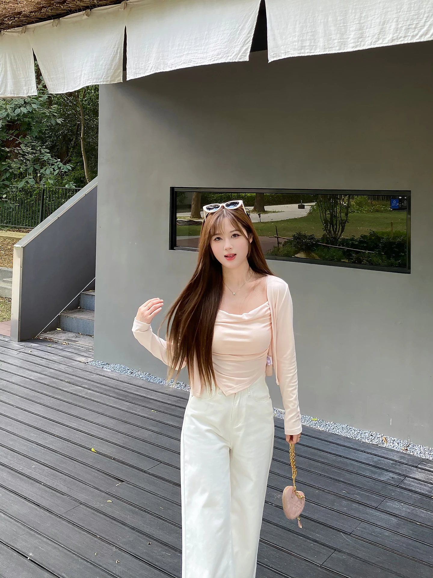 

Сексуальный кардиган-топ цвета лосося, женский комплект из двух предметов, приталенная верхняя одежда, однотонный, повседневный, элегантный