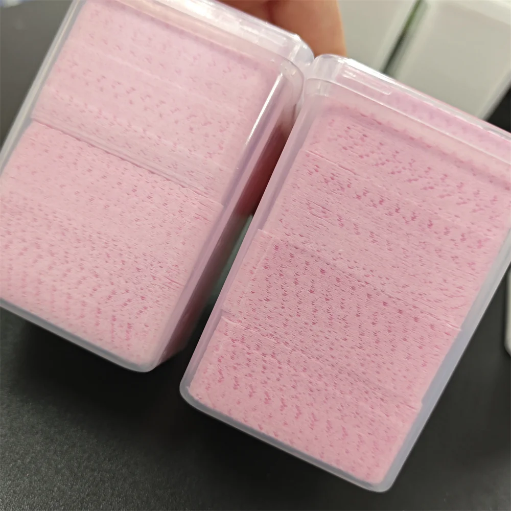 200 قطعة أبيض/وردي غير المنسوجة خالية من الوبر مناديل الأظافر 5 سنتيمتر إزالة تنظيف الوسادة سهلة لإزالة طلاء الأظافر مانيكير مسمار نظيفة الوسادة #6