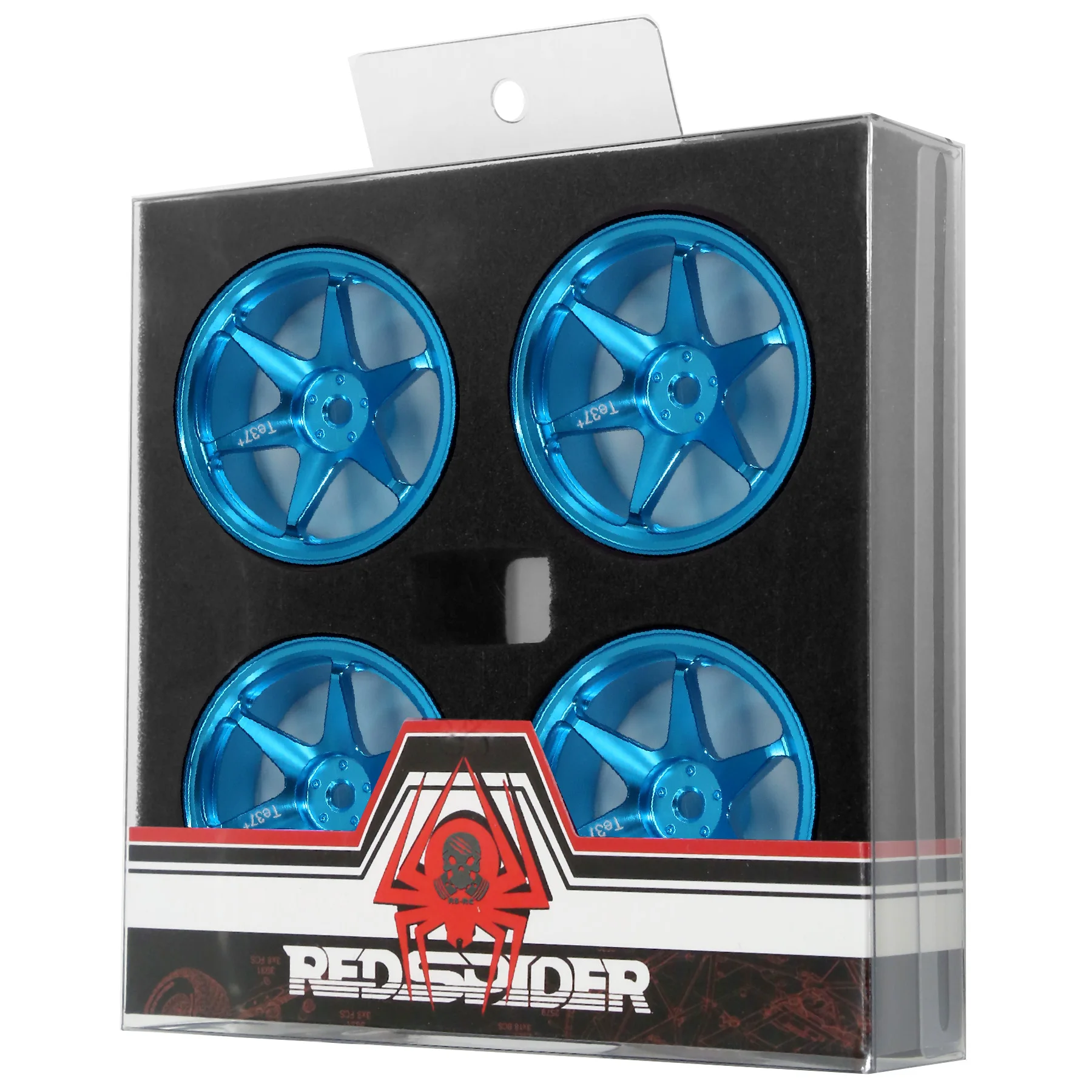 Rodas de Metal RED SPIDER (4 Peças) para Carros RC de Drift On-Road, Cubos de Roda OD2.05 polegadas para Carros RC 1/10 Traxxas RedCat - Peças de Upgrade