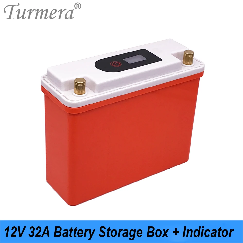 

Turmera 12V 30Ah to 80Ah Battery Storage Box with Display for 18650 21700 32700 Lifepo4 Batteries Uninterrupted Power Supply Use