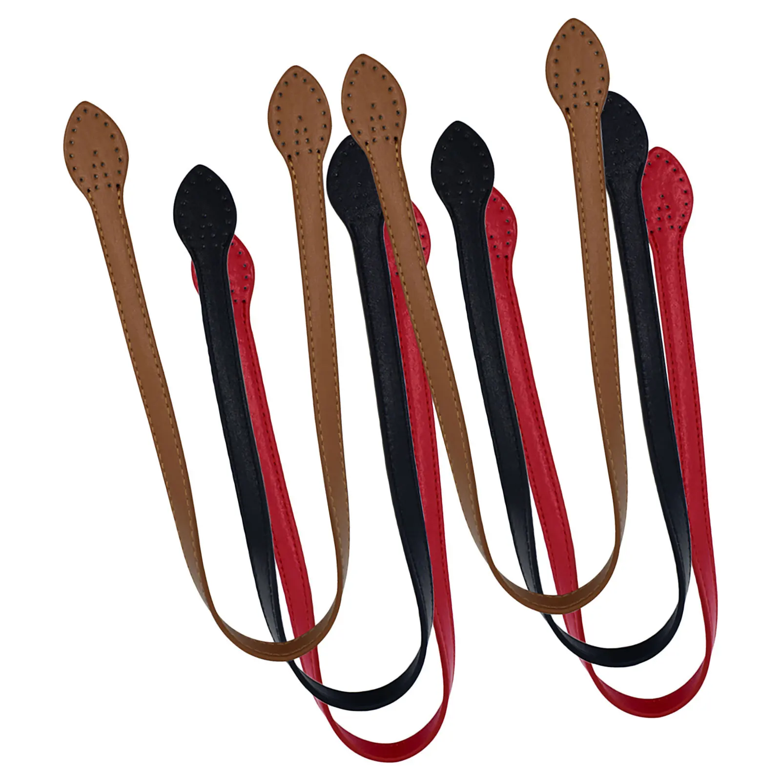 6 قطع من أشرطة حقائب اليد باللون البني وحزام الكتف لاستبدال ملحقات المحفظة للسيدات