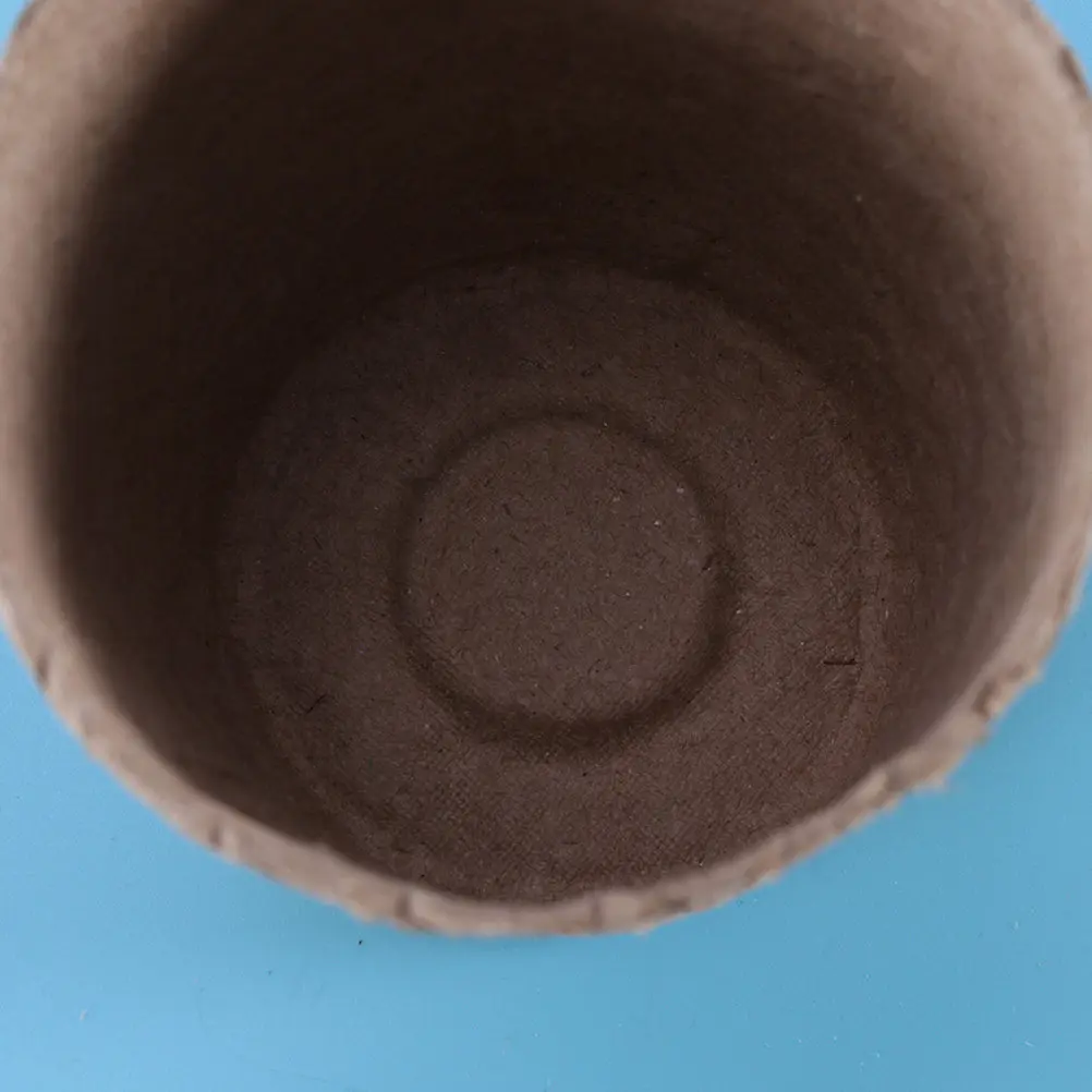 

100Pcs Nursery Cups Pulp Seedling Pots Biodegradable Eco-Friendly Cultivation Cups for Garden Plant Starters Vegetables Flowers