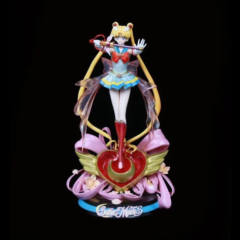 Sailor Moon Figure Anime Action Figures Pvc Statue Cartoon Model Collectible Standing Posture Luminescence Toys Christmas Gift