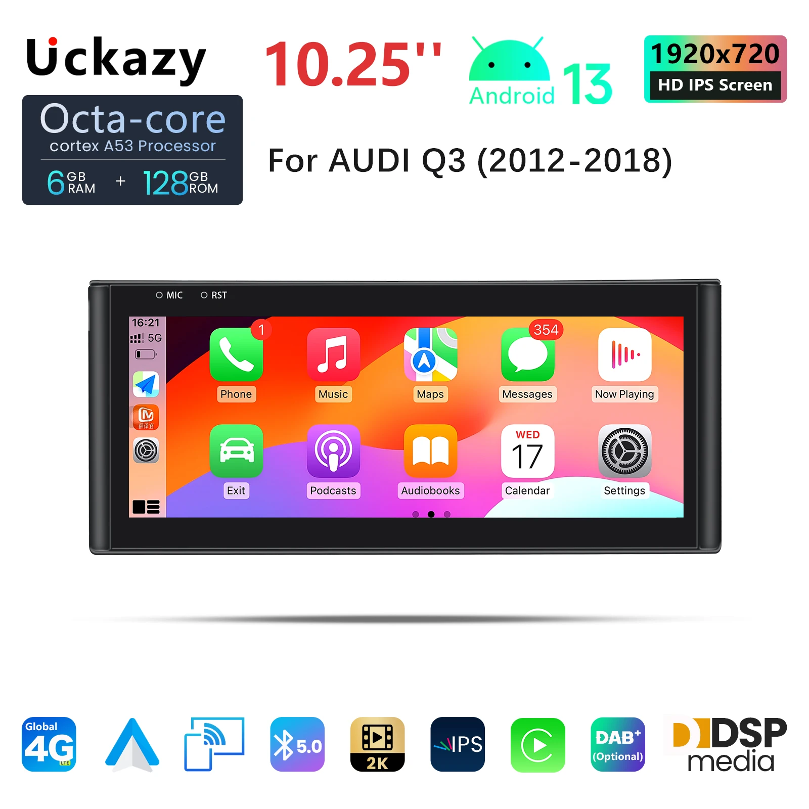 

Android 13 Car Radio For Audi Q3 2013-2018 Intelligent System Multimedia Stereo 4G WIFI GPS Navi Wireless Carplay Radio Stereo