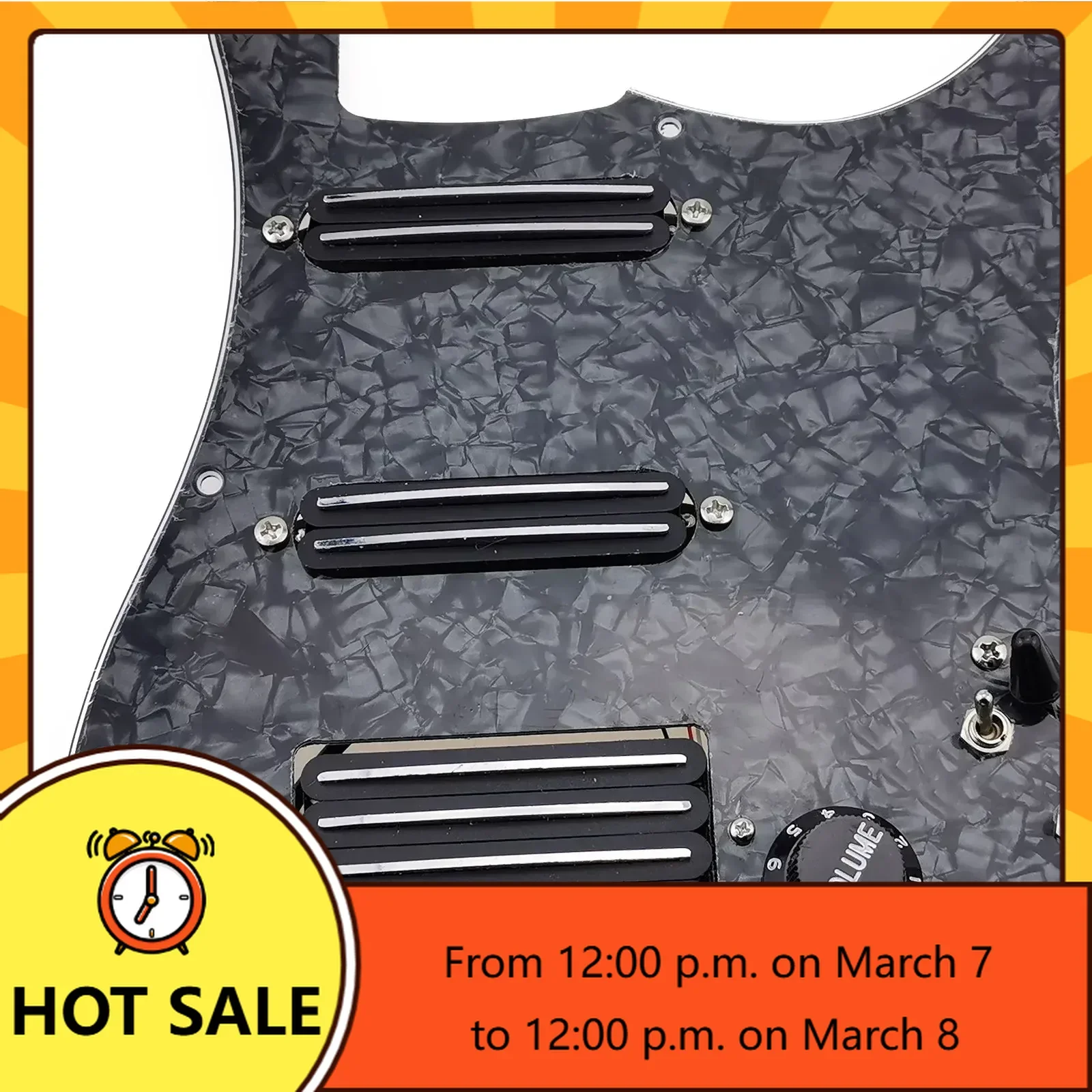 

Q-X Music Store-Guitar Pickup Prewired Pickguard Pickups Humbucker Pickup Single Cut Features Wiring Harness Guitar Set Black