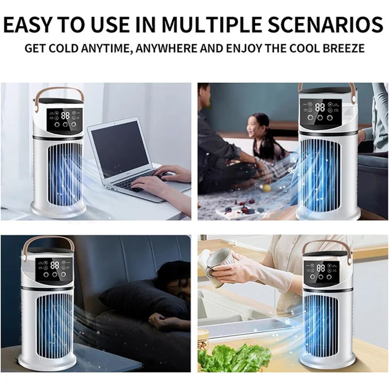 

B07B-Вентилятор водяного охлаждения с увлажнителем воздухоохладитель с регулируемой скоростью таймер персональный вентилятор для домашнего офиса кондиционер