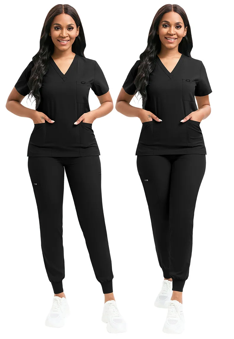 

Stretch Medical Uniforms Women Scrubs Sets Hospital Doctors Clothes Nurses Accessories Dental Clinic Beauty Salon Spa Workwear