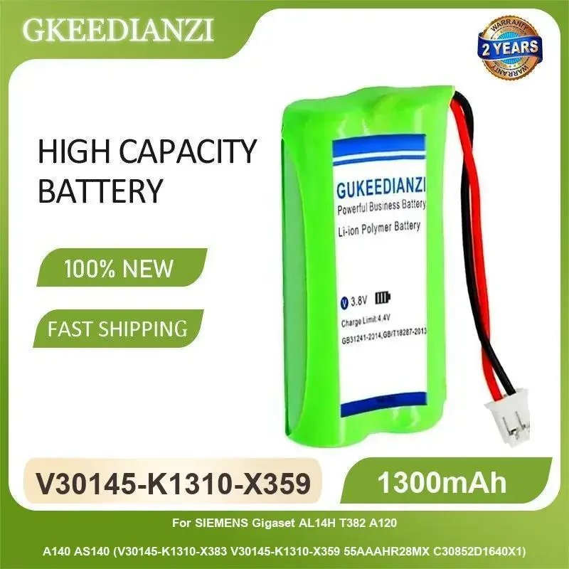 

V30145-K1310-X359 Battery For SIEMENS Gigaset AL14H T382 A120 A140 AS140 V30145-K1310-X383 High Capacity