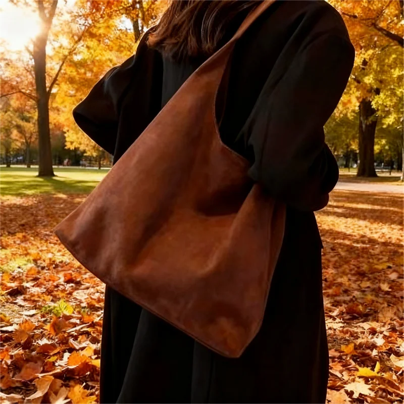 

Travel Master Retro Matte Large Bag New Autumn Winter Single Shoulder High-Quality Commuter Tote Large CapacityWomen's bags