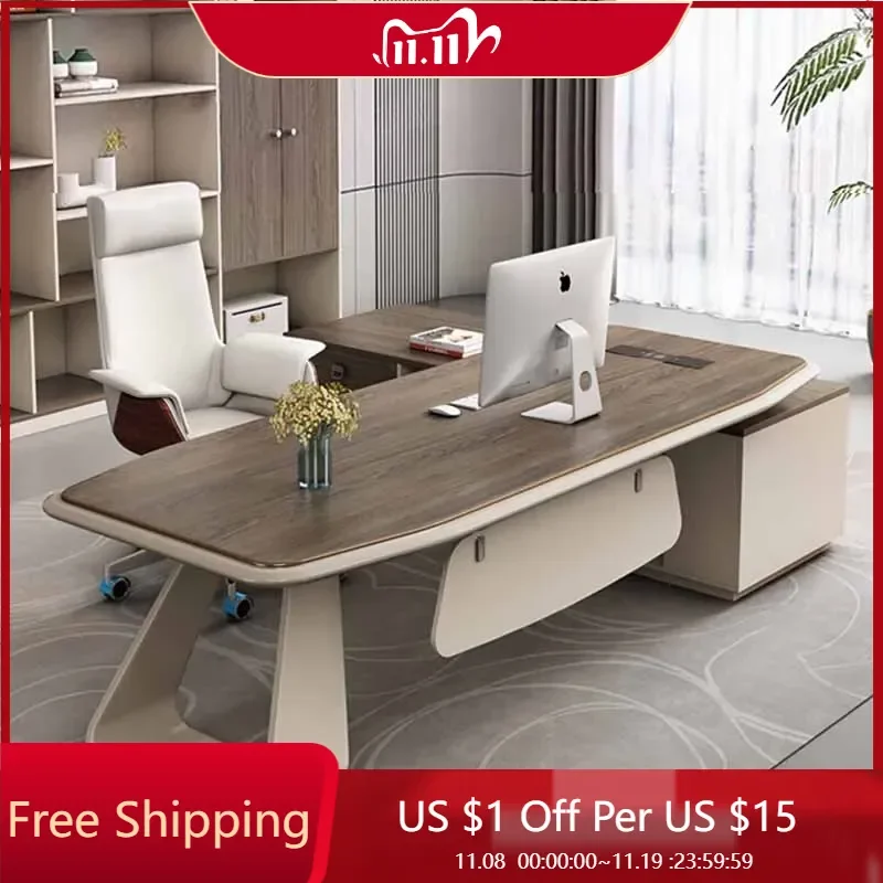 

Corner Large Office Desk Organizer Storage Bedroom Coffee Gaming Office Desk Computer Home Drawers Table De Bureau Furniture