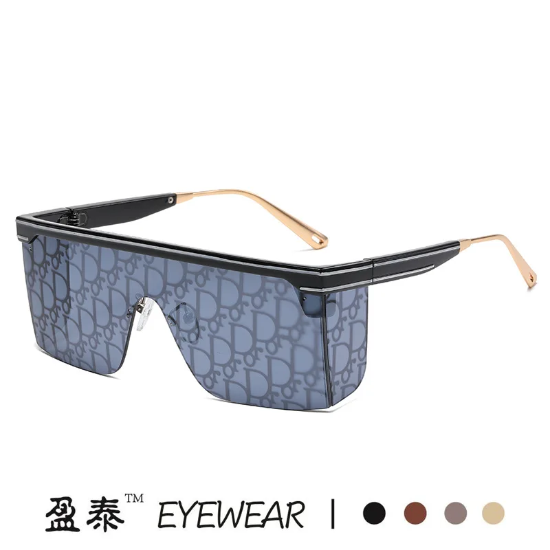 Fashion single-piece shield sunglasses men's and women's square UV-proof windproof glasses, suitable for driving on the beach - view 2