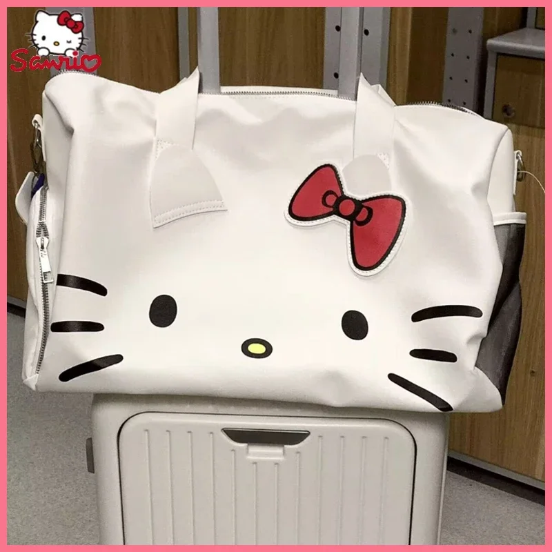 

Hellokitty Cartoon Cute Waterproof Fashion Large Bag Single Shoulder Bow Large Space Portable Fitness Bag Crossbody Travel Bag