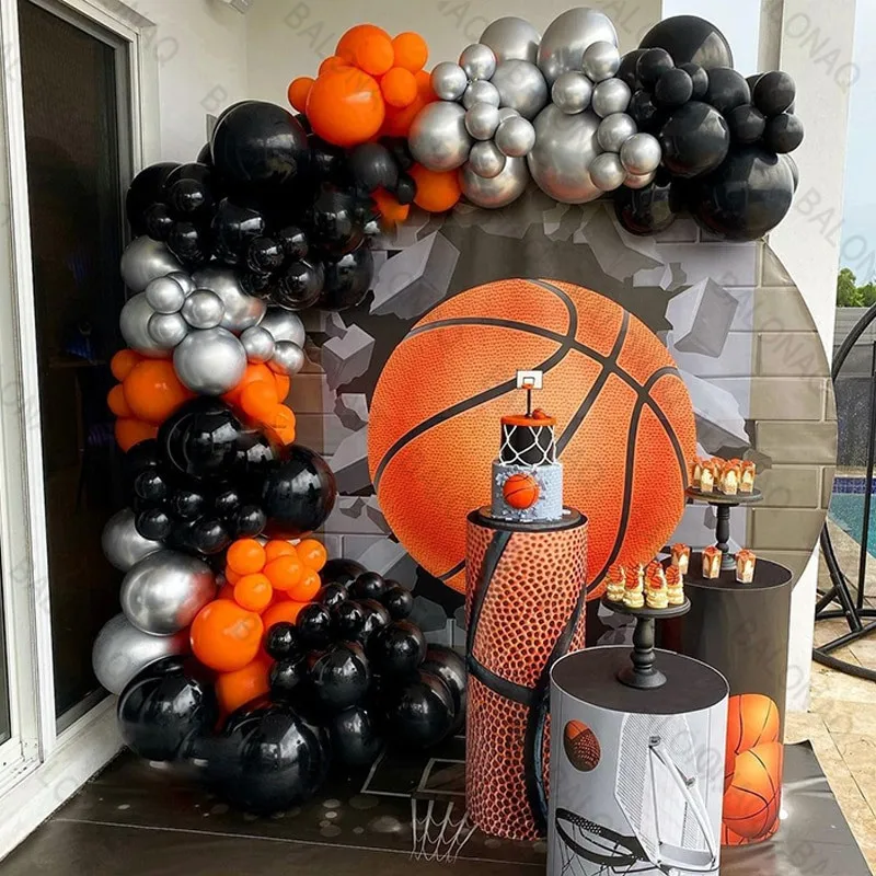 

108pcs Basketball Theme Latex Balloon Chain Winning Trophy Boy Birthday Party Balloon Decoration Supplies Set Combination