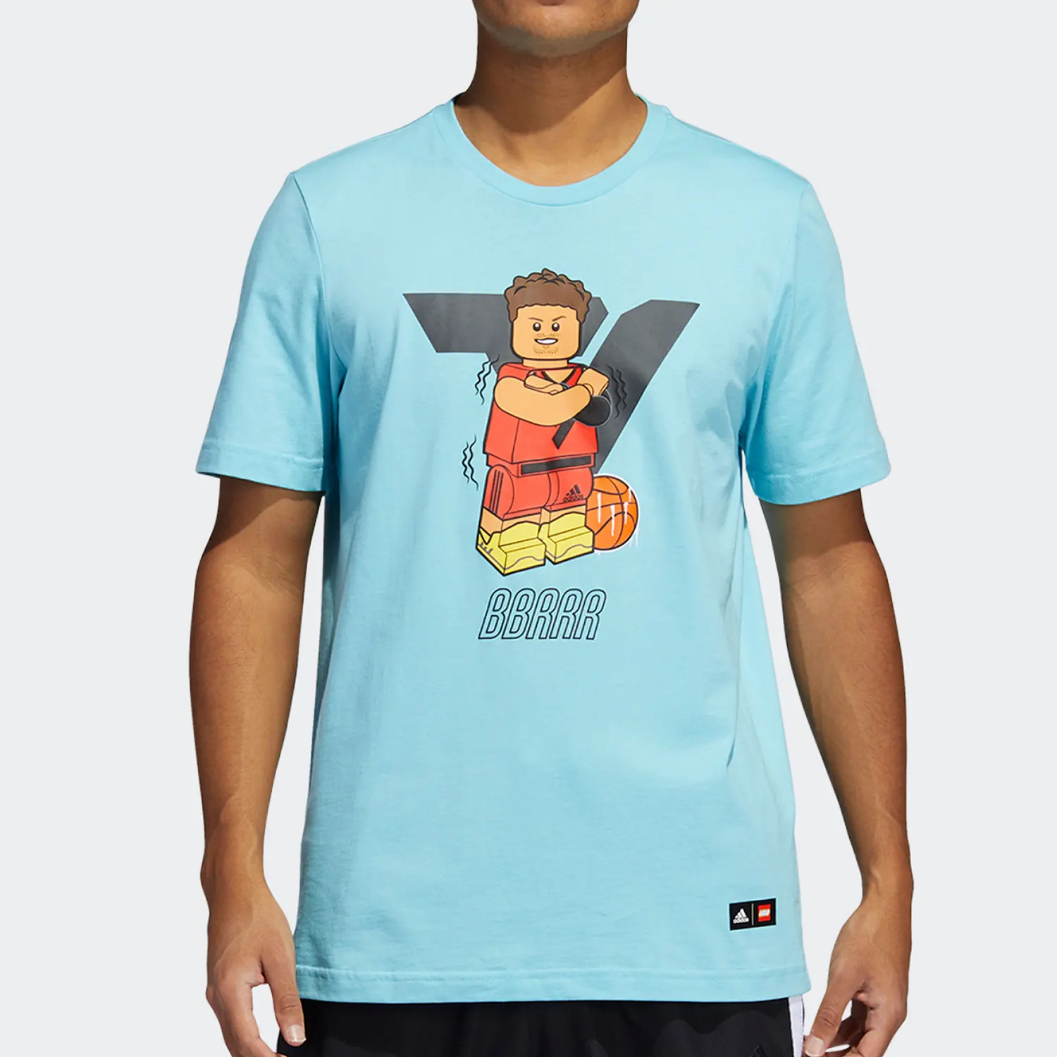 

Adidas Genuine New Lego Collaboration Men's Basketball Sport Short Sleeve T-Shirt GU2717
