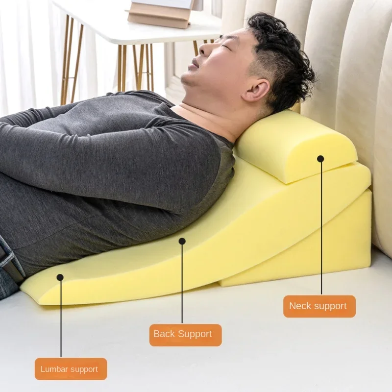 Gastroesophageal Reflux Slope Mattress Elderly Care Back Cushion Anti Acid Recline Lying Triangle Pillow Ergonomic Head Pillows