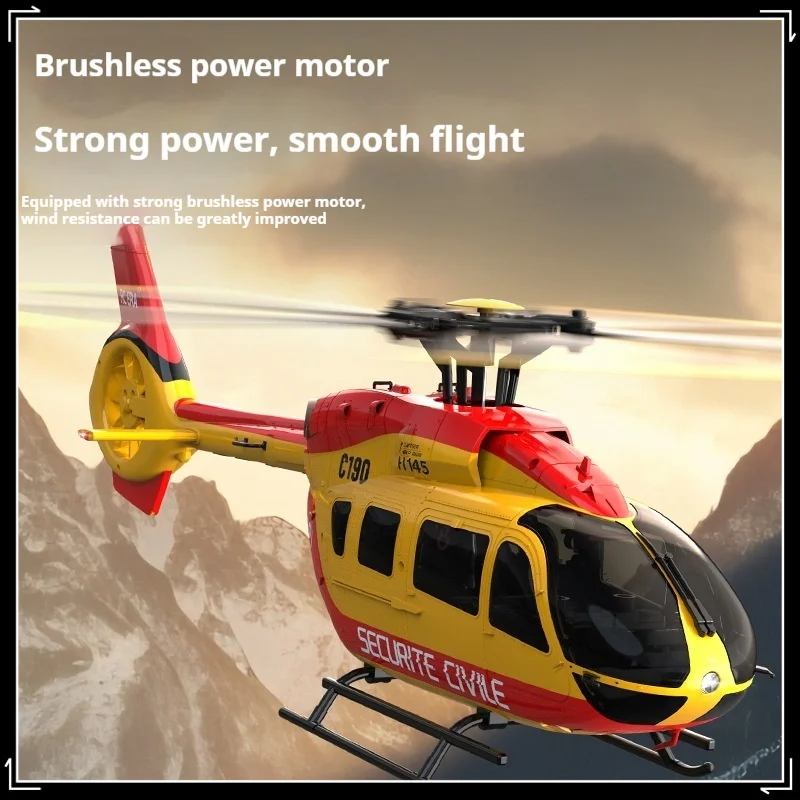 New Remote Control Era Six Channel Full Scale Brushless Remote Control Helicopter Fixed Height Streamer Military Aircraft Model