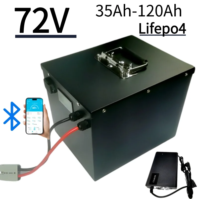 

72V 35AH 55AH 80AH 120AH Lifepo4 batería de iones almacenamiento de energía BMS 2000W-7000W motocicleta coche eléctrico carretil