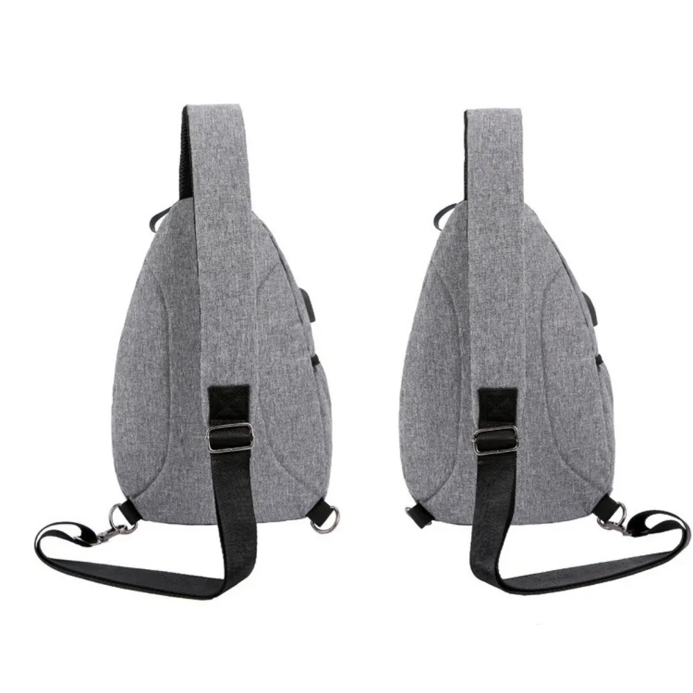 

Multilayer Men's Chest Bag Solid Color Multifunctional Oxford Sling Shoulder Bag Large Capacity Adjustable Strap