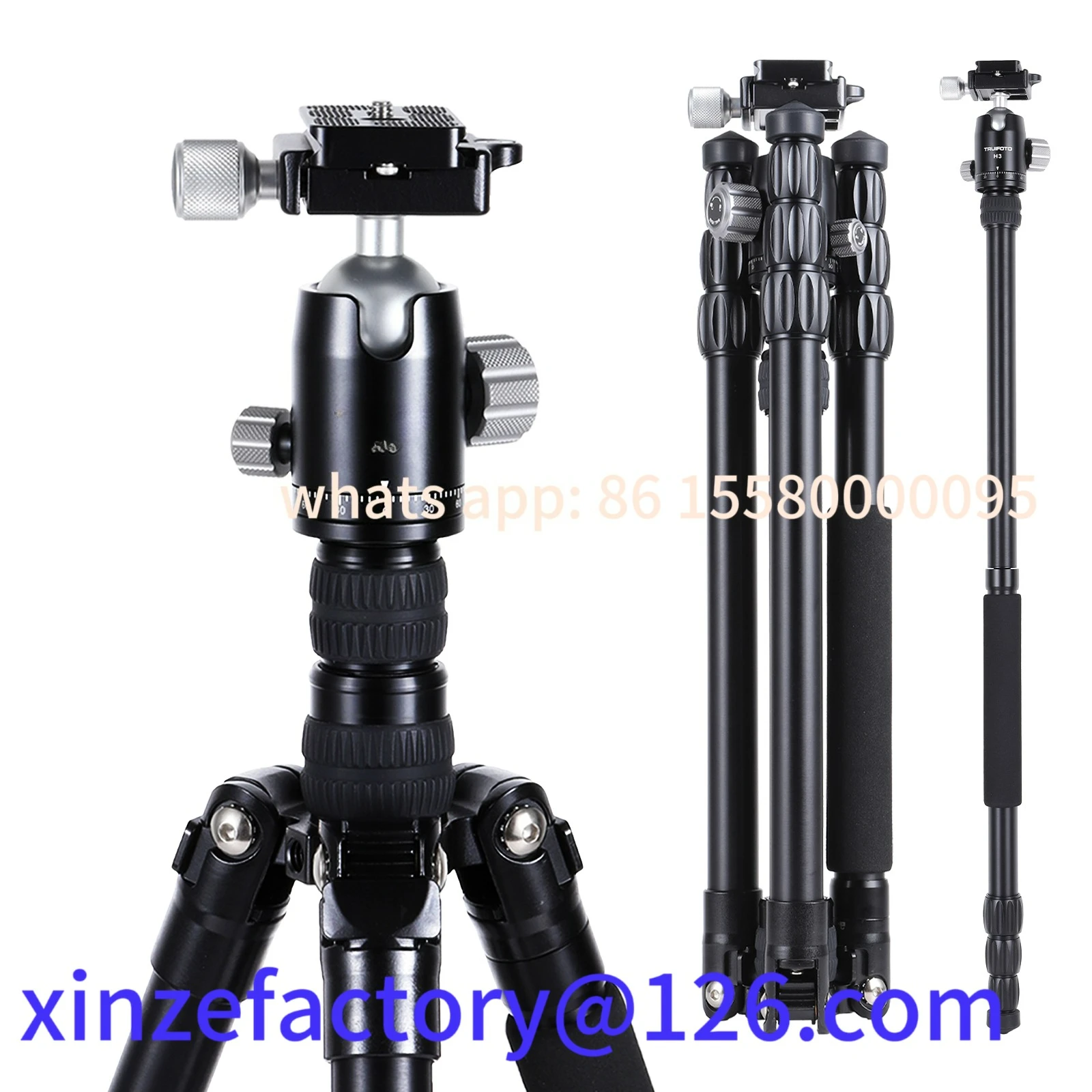 

Customizable Travel for Camera DSLR Aluminum Camera Tripod Stand