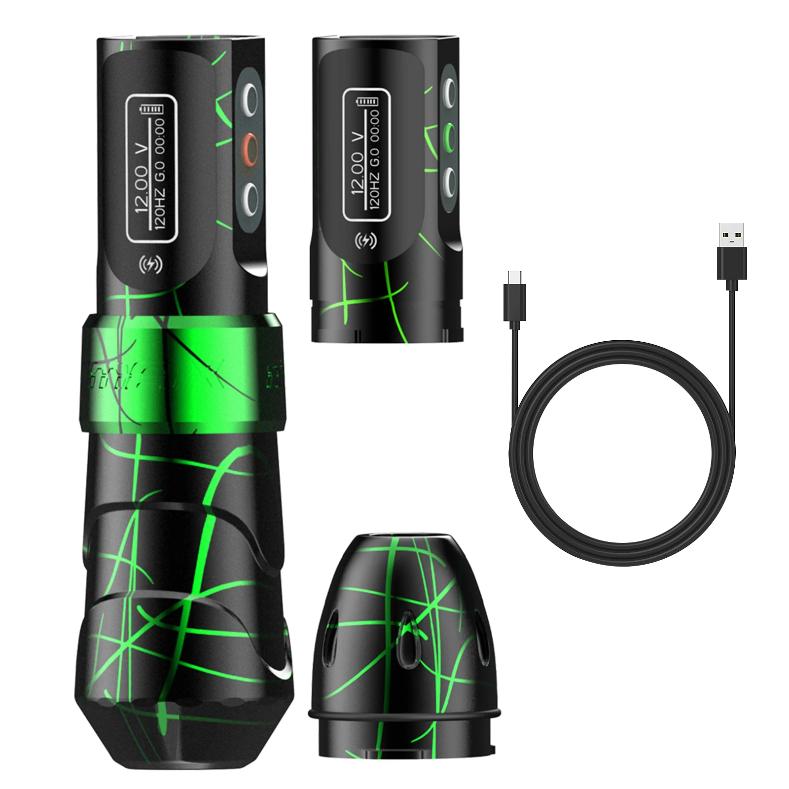 Max Wireless Tattoo Pen 3.5mm Stroke LED Display Rotary Tattoo Machine 2Battery Permanent Makeup Tattoo Pen image 3