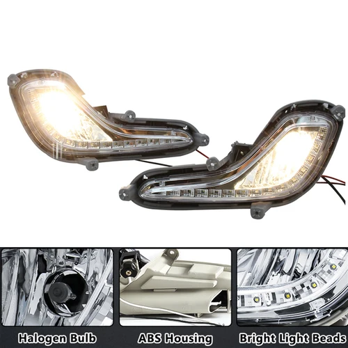 Imagen 2 del producto DRL-Luz LED de circulación diurna para coche, faro antiniebla para Hyundai Accent 2012, 2013, 2014, 2015, 2016, 2017, luces de día impermeables