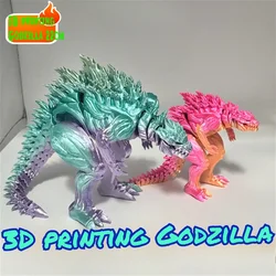 3D Printed Muscle Large size Godzilla Toys Monster Figure Action Joint Model Ornament Kids Gift Height 21cm, length 33cm