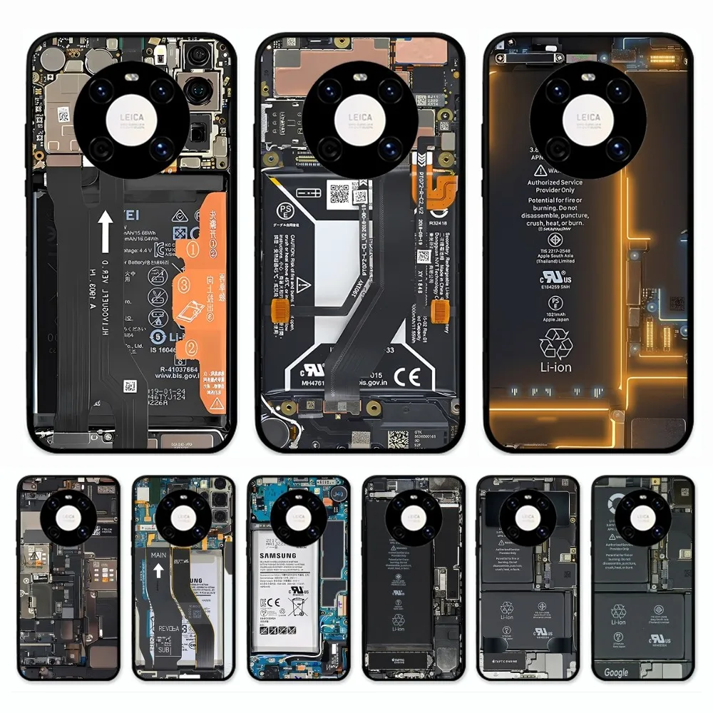 Internal Circuit Board Phone Case For Huawei Mate 10 20 30 40 50 lite pro Nova 3 3i 5 6 SE 7 pro 7SE