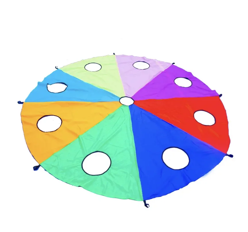 Talpa Tiro Arcobaleno Ombrello Paracadute Multigiocatore Giocattolo interattivo Genitore Bambino Gioco di attività Prop Bambini Sport all'aria aperta