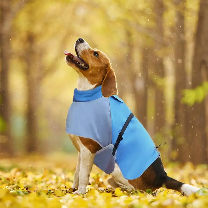 Dog Rain Jacket Raincoat For Dog Adjustable Lightweight Dog Puppy Apparel Outdoor Pet Rain Gear Full Coverage For Medium Large