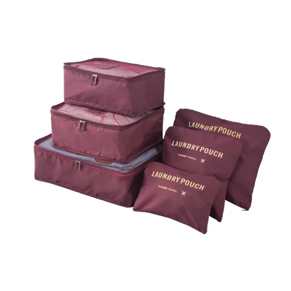 Reise-Aufbewahrungstasche, sechsteiliges Set, Gepäck, Kleidung, Sortiertasche, Geschäftsreise-Kleidung, Schuhe, Unterwäsche, Verpackung, Aufbewahrungstasche – Detail 6