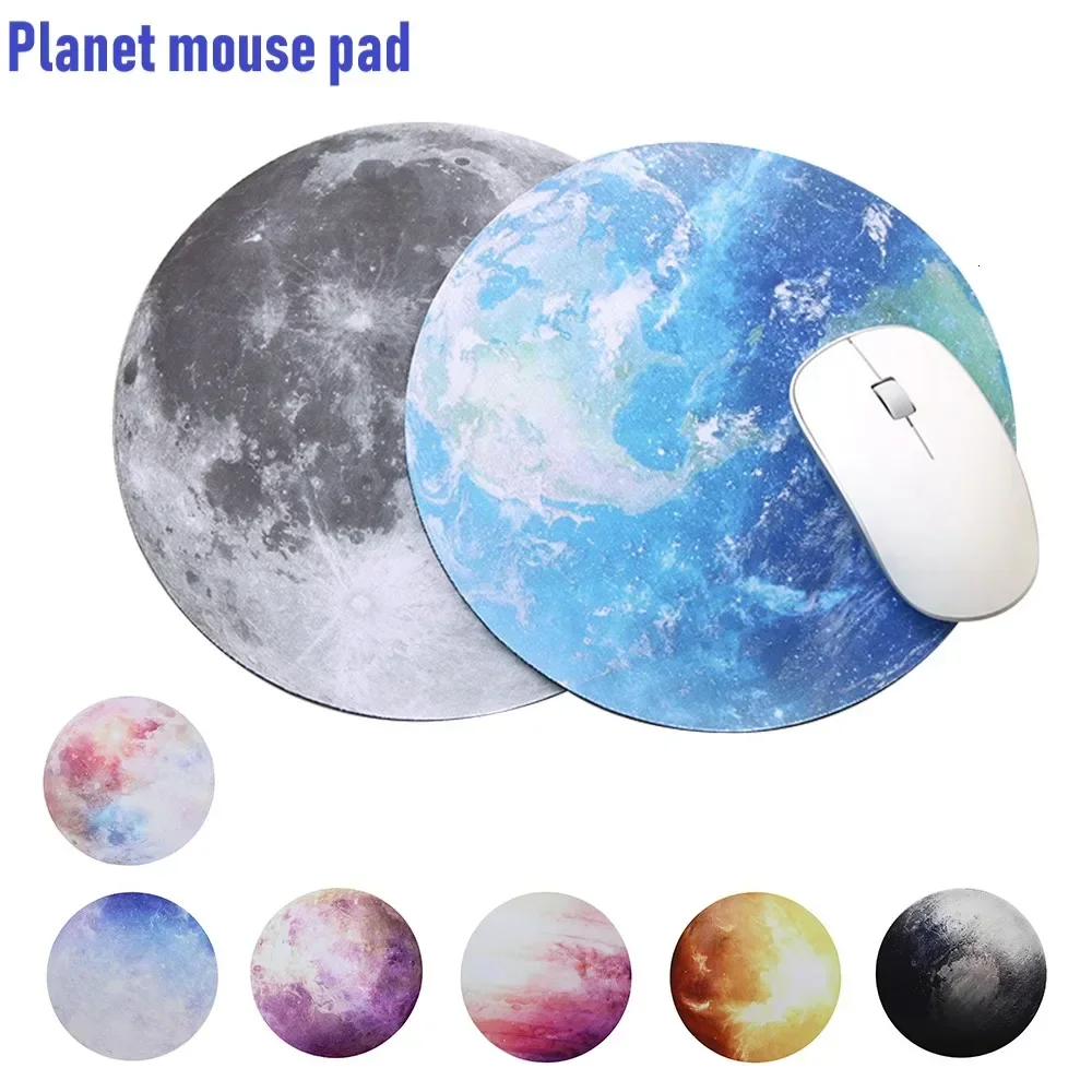 1pc New Arrivals Fashion Moon Phase Planet Retro Mouse Pad Round Computer Mouse Pad Gaming Mousepad For Pc Laptop Desk Cushion