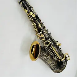 YAS-875EX Saxophone Alto Mib Tune Noir Nickelé Or prédire Magnifiquement Sculpté Décoration Calcul professionnel vent