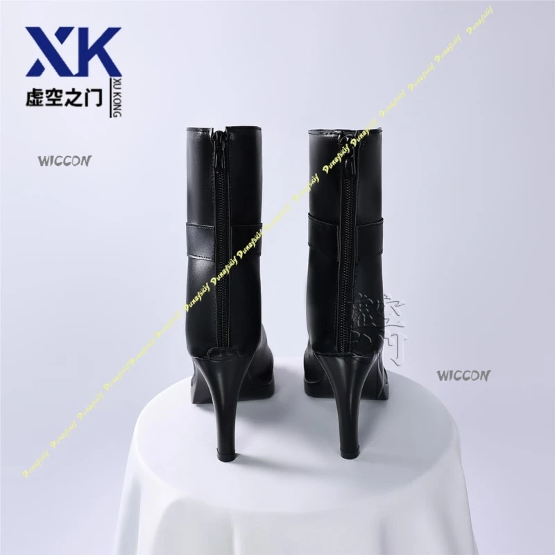 Anime Cosplay Costume Suit Ling Cage Ⅱ Bai Yuekui Shoes Girls Prop Cool Black High heels Cos Party Woman Christmas Halloween Set
