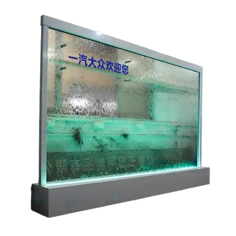 

custom.Hot Sale DESHANG 3*2.1M White Frame Stainless Steel Metal Glass Traditional Landscape Rectangle Indoor Car Shop