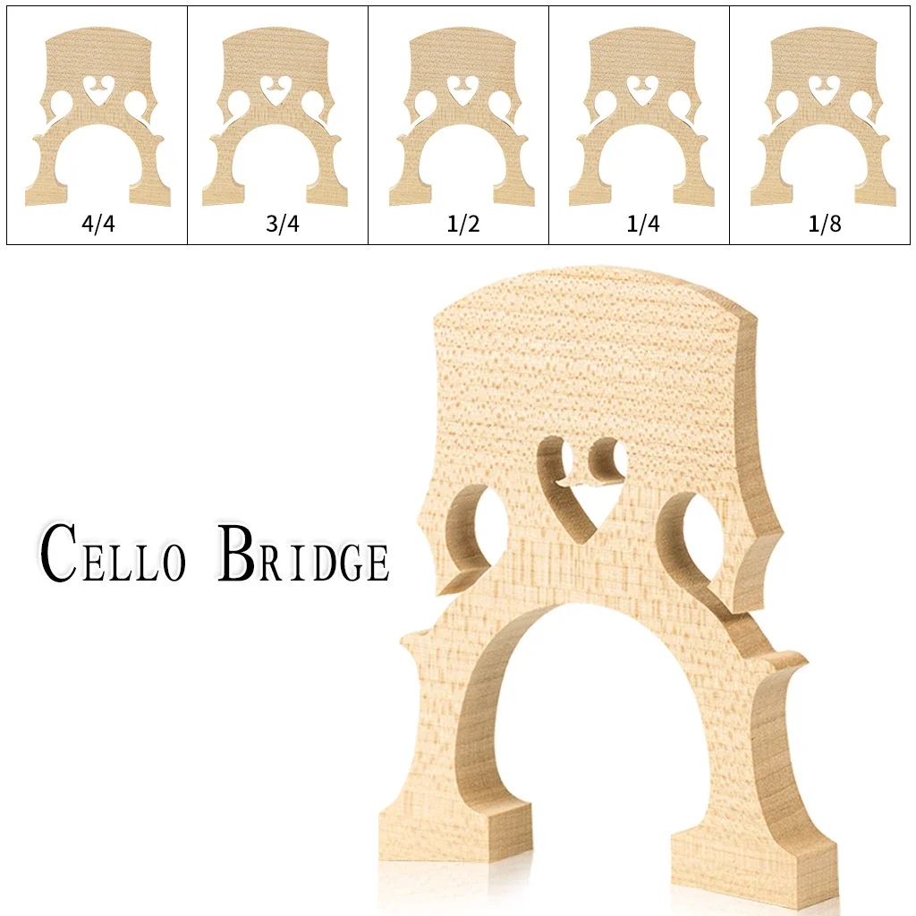 4/4 3/4 1/2 1/4 1/8 Cello Bridge Elementary Maple Wood    s Acoustic  Student Electric s