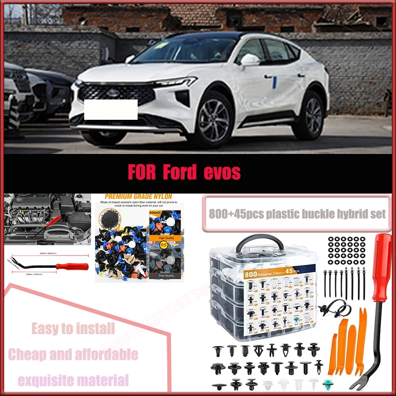 

For Ford Evos Bentley Ford Audi BMW Car Plastic Retainer Clips Kit 800+45pcs Auto Fender Push Pin Car Fastener Clip Mixed Set