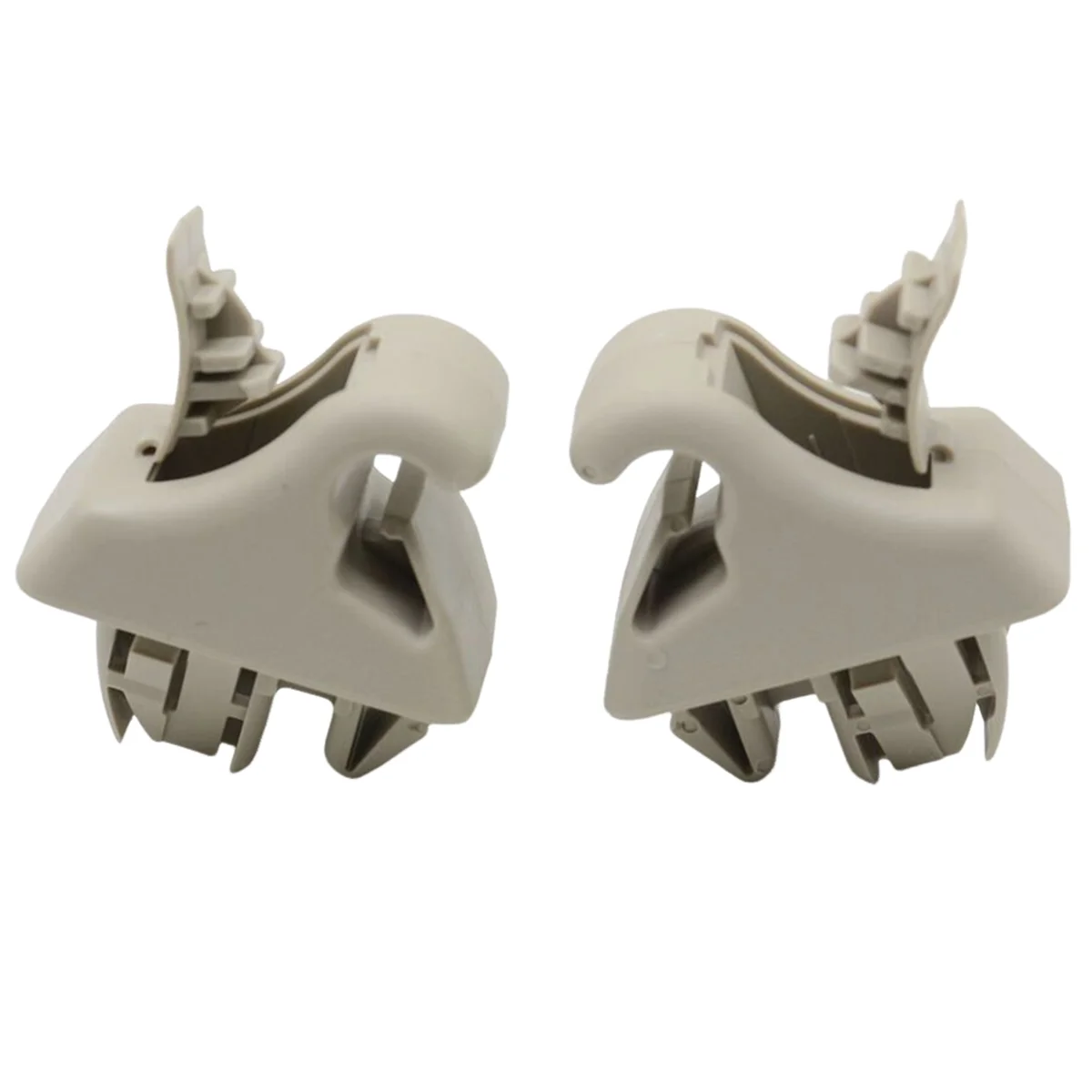 2Pcs Beige Sun Visor Hook Holder Clip MR779704 MR779705 for Mitsubishi Montero MK3 Pajero 2000-2006 Sunvisor Hanger Hook