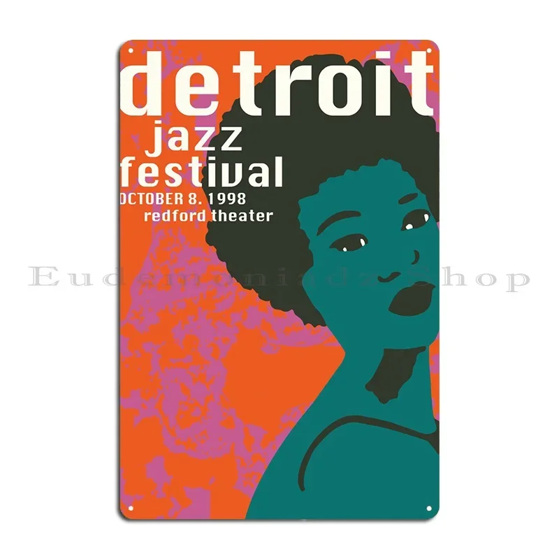 Detroit Jazz Festival Metal Sign Living Room Personalized Club Garage Custom Tin Sign Poster