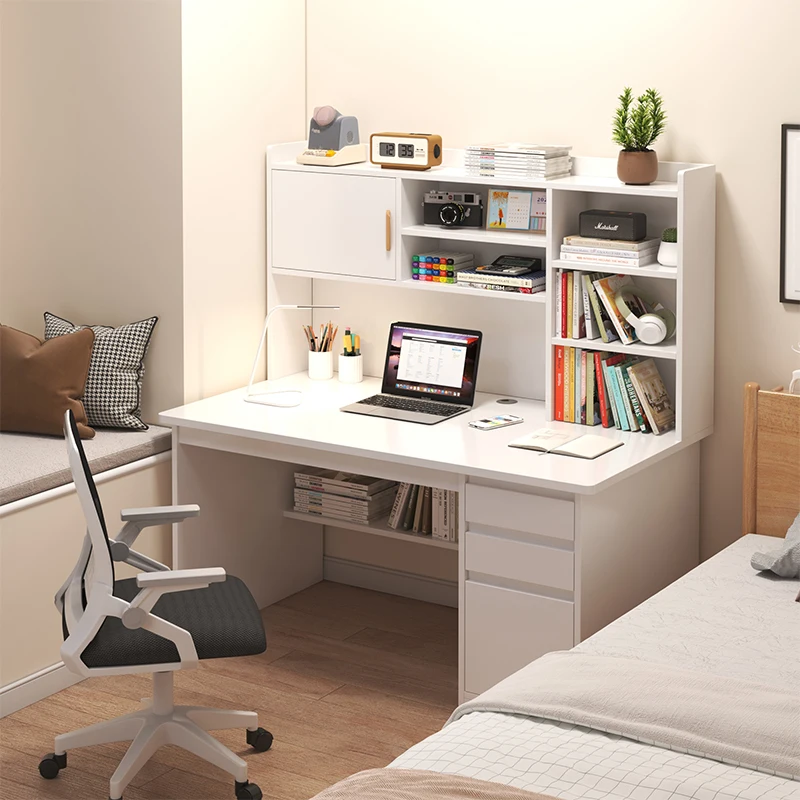 Desk, bookshelf integrated with bookcase, home junior high school students, learning writing desk