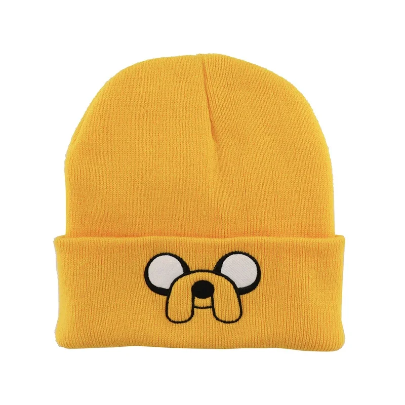 Adventure Time Adult Embroidery Knitted Hats Cartoon Anime Headgear Autumn Cap Winter Hat Student Bonnet Christmas Birthday Gift