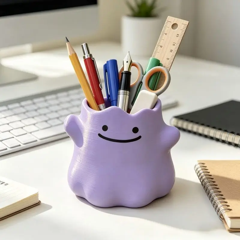 Pokemon Ditto Pen Holder Creative Storage Box Desktop Decor Large Capacity Organizer Office And School Supplies view 4