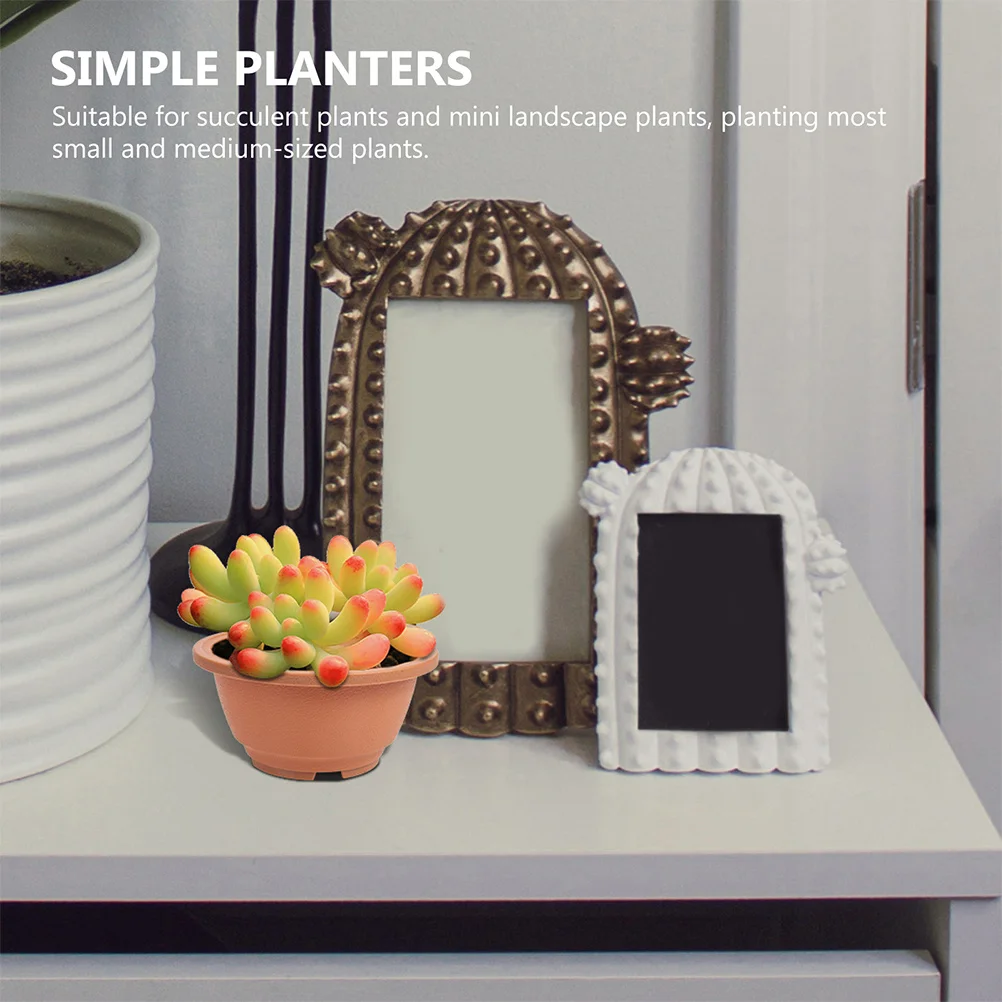 

8pcs Plastic Plant Pots Set Garden Flower Pot Succulent Nursery Indoor Outdoor Planter Pots Multipurpose Planting Containers