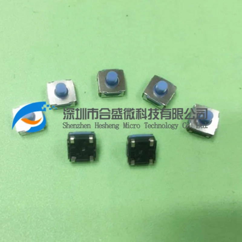 10 PZ SKRAAQE010 interruttore tattile patch 4 pin 6*6*5 pulsante in silicone morbido 3.43N 6x6x5MM