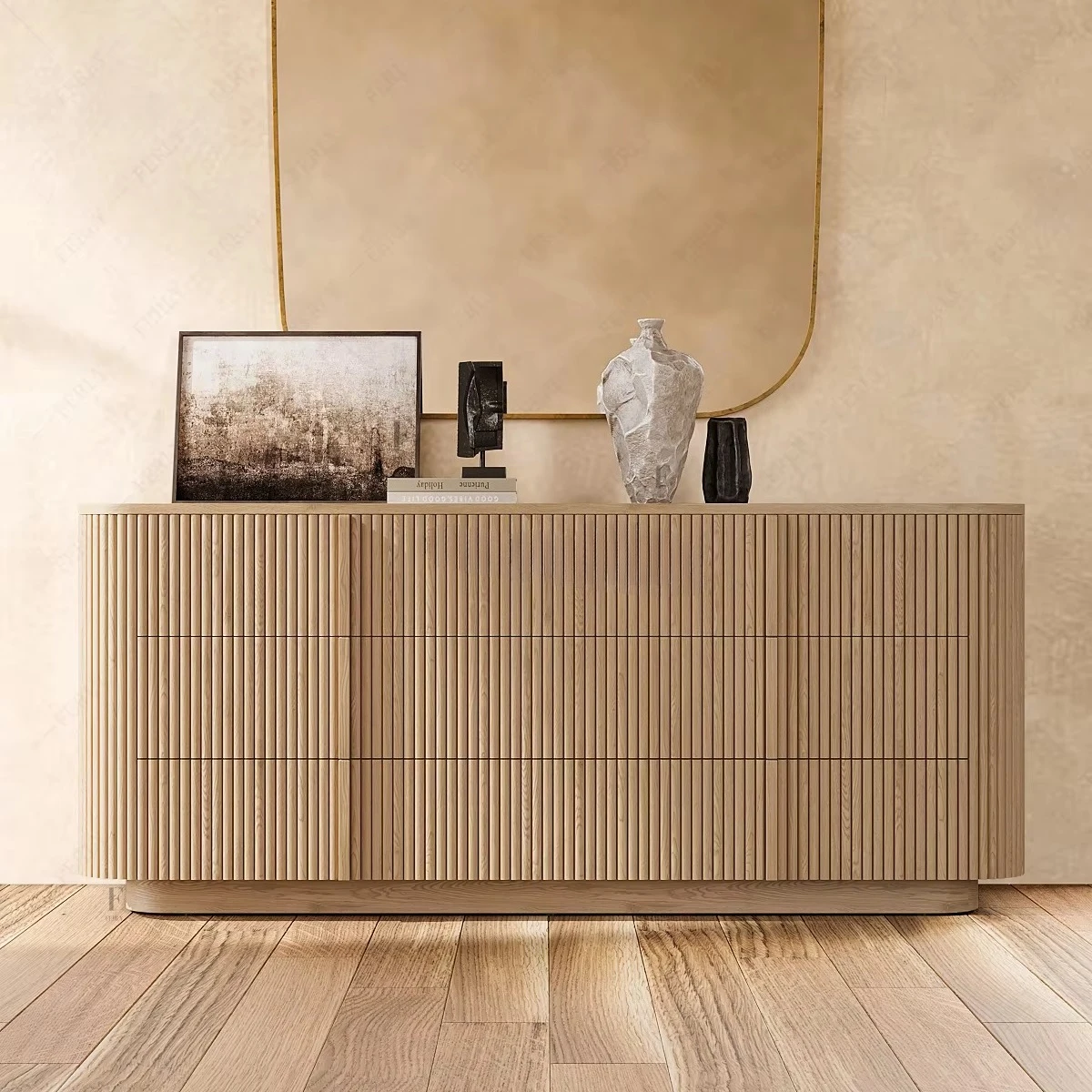 #  Luxury Modern Bedroom Furniture Dresser For Bedroom Wood 6-Drawer Dresser