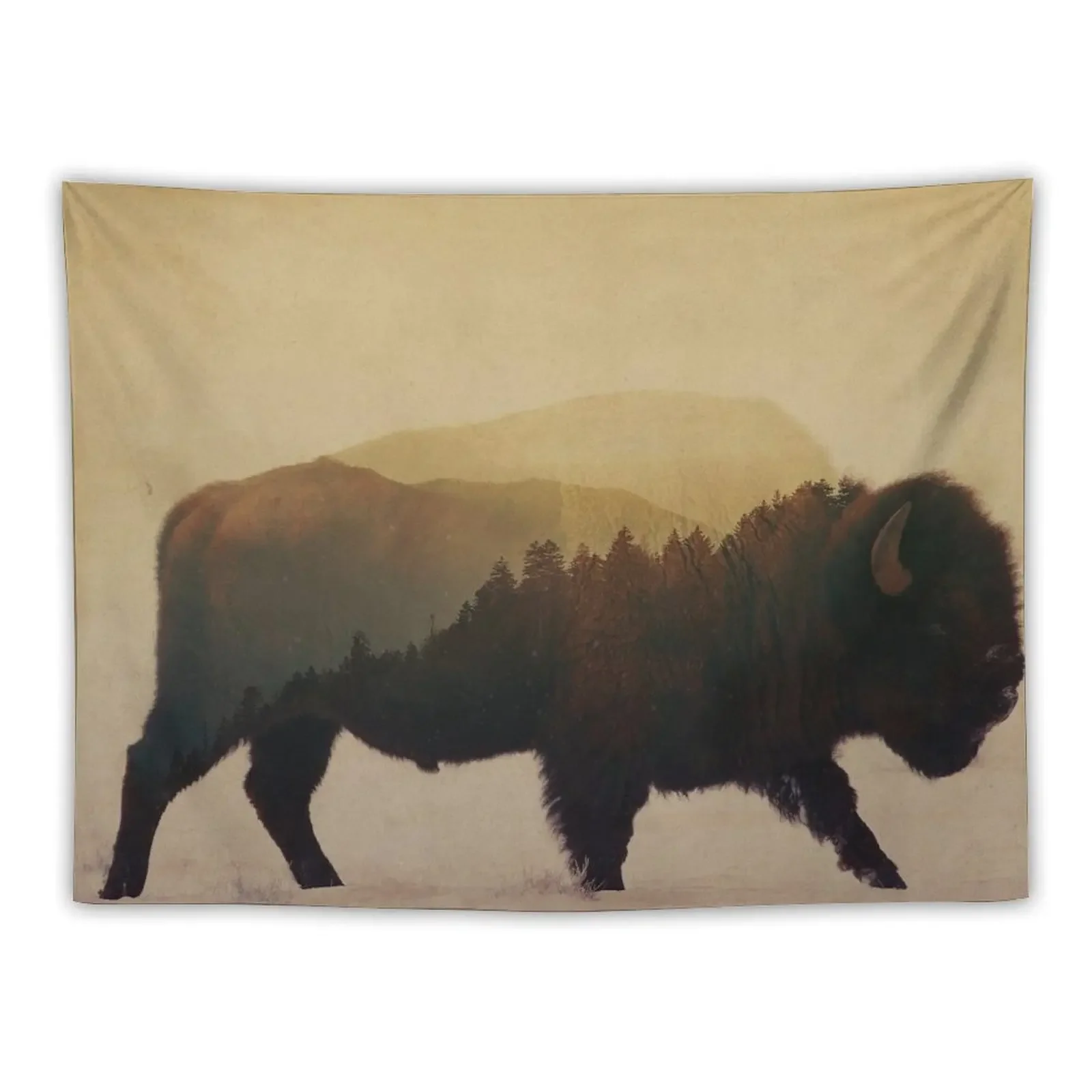 Bison Tapestry Custom Aesthetic Room Decor Korean House Decoration Tapestry