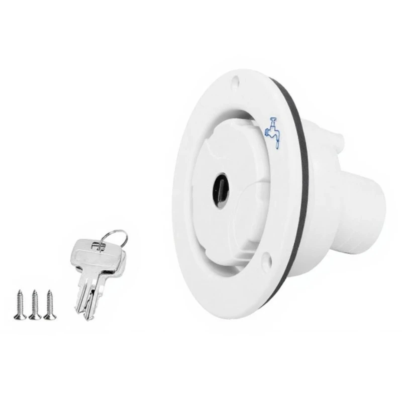 

Y9UC Easy Install RVs Water Filler Port with Check Valves ABS Construction Universal For Campers And Travel Trailers