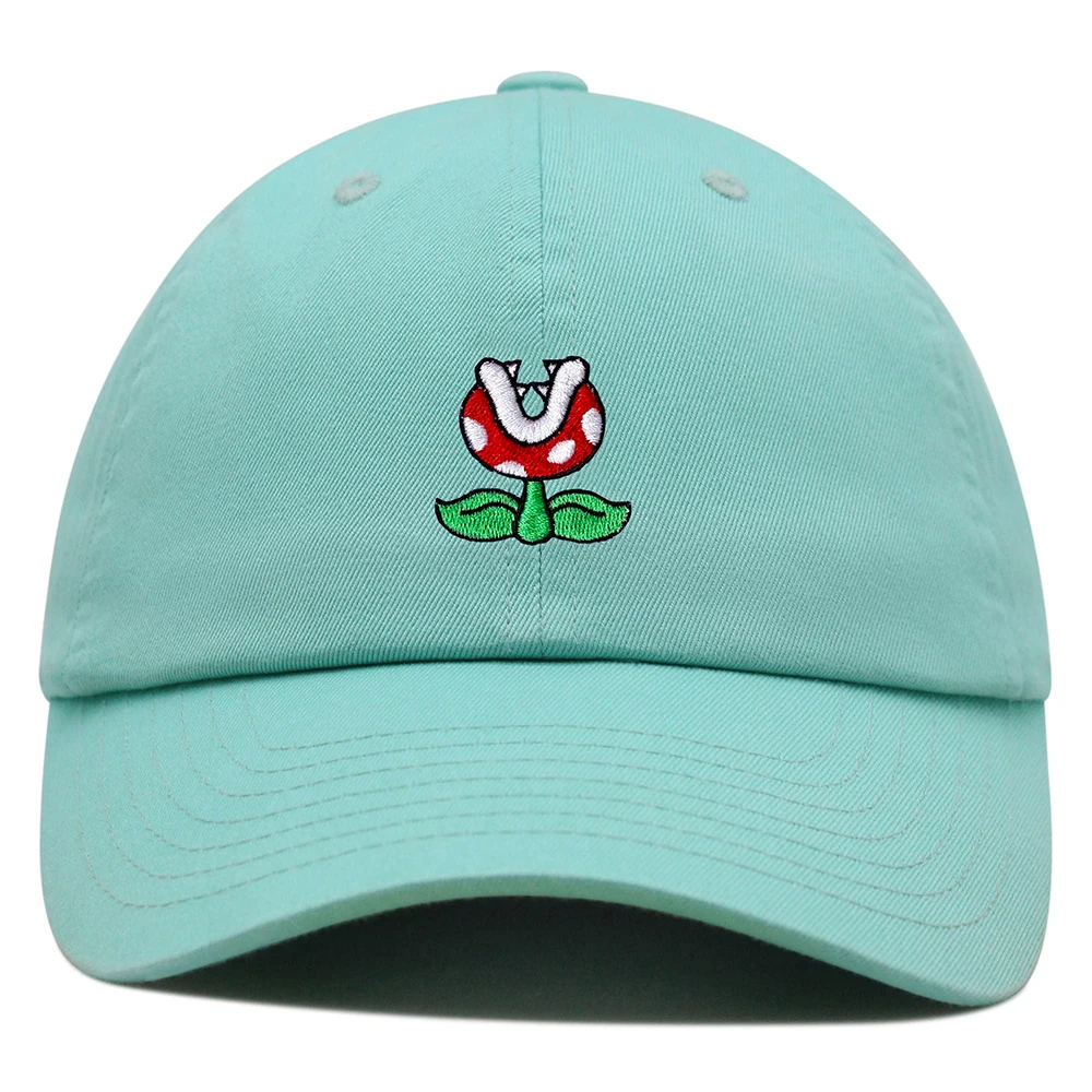 Piranha Plant Dad Hat Embroidered Cartoon Cute Mushroom Baseball Cap Woman Summer Cotton Sun Hat Man Trucker Hats