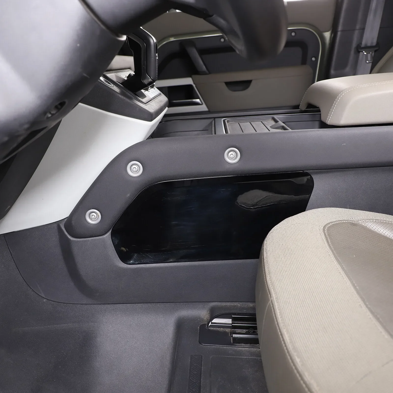 

ABS Carbon Car Central Console Storage Box Partition Cover For Land Rover Defender 90 110 130 2020-2024 Trim Car Accessories