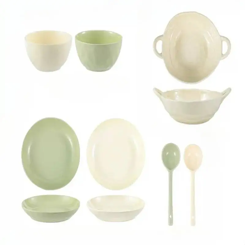 Microwave Ancient Dinner Set Ceramic Plates Modern Elegant Jingdezhen Dinner Set Kitchen European Vaisselle Kitchen Sets Dishes